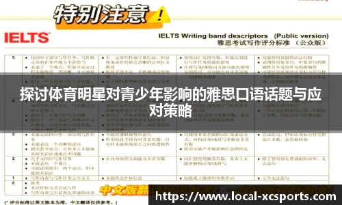 探讨体育明星对青少年影响的雅思口语话题与应对策略